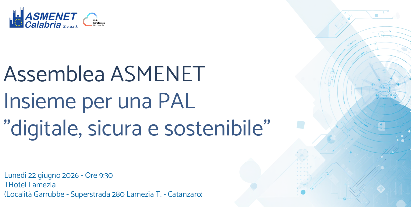 Assemblea "Insieme per una PAL digitale, sicura e sostenibile"